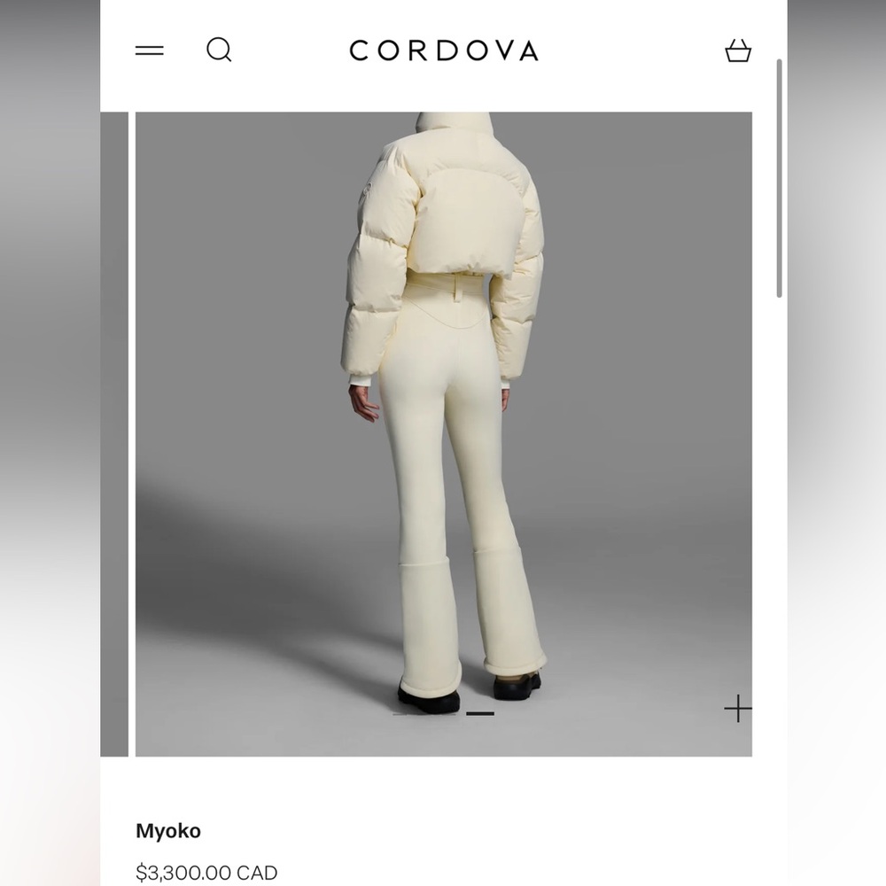 Cordova Myoko Cream Ski Suit